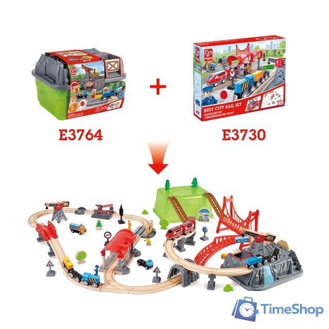 Набор железной дороги Hape Строительный комплекс E3764 - Изображение №3 — Интернет-магазин Time-Shop