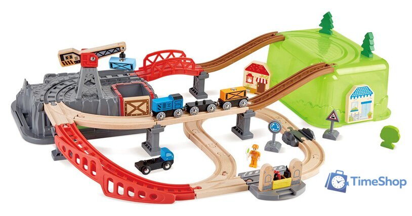 Набор железной дороги Hape Строительный комплекс E3764 - Изображение №1 — Интернет-магазин Time-Shop