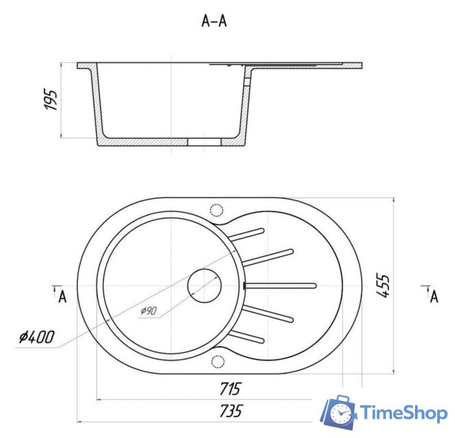 Кухонная мойка Wisent WA02-13 (GER013) - Изображение №10 — Интернет-магазин Time-Shop