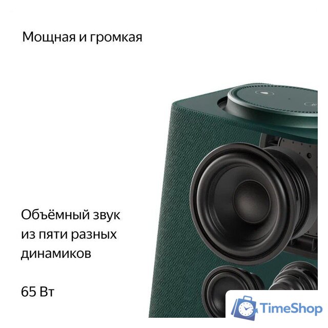 Умная колонка Яндекс Станция Макс (с хабом умного дома Zigbee, зеленый) - Изображение №4 — Интернет-магазин Time-Shop