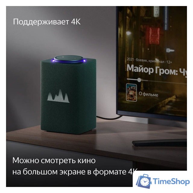 Умная колонка Яндекс Станция Макс (с хабом умного дома Zigbee, зеленый) - Изображение №5 — Интернет-магазин Time-Shop