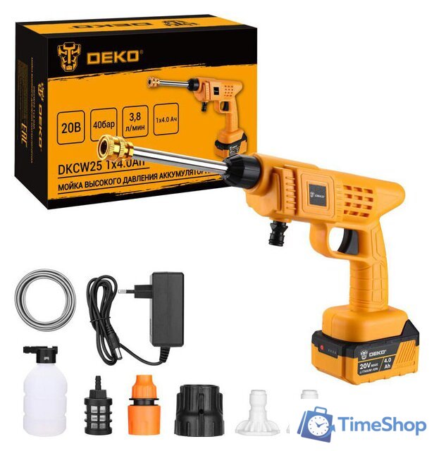 Мойка высокого давления Deko DKCW25 063-4490 (с 1-им АКБ) - Изображение №1 — Интернет-магазин Time-Shop