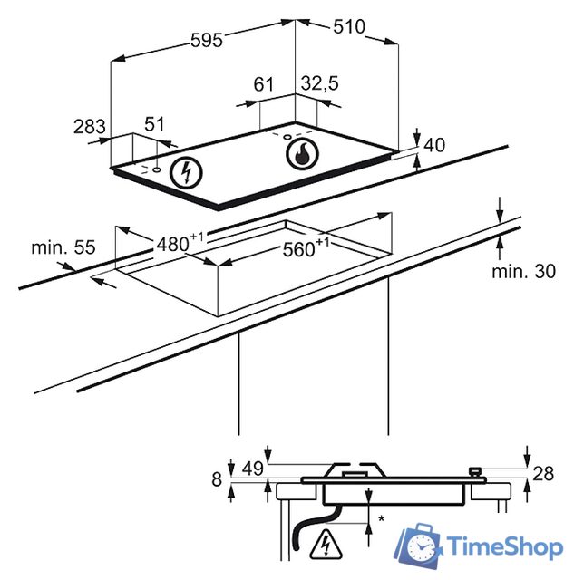 Варочная панель Electrolux CGS6436BX - Изображение №5 — Интернет-магазин Time-Shop