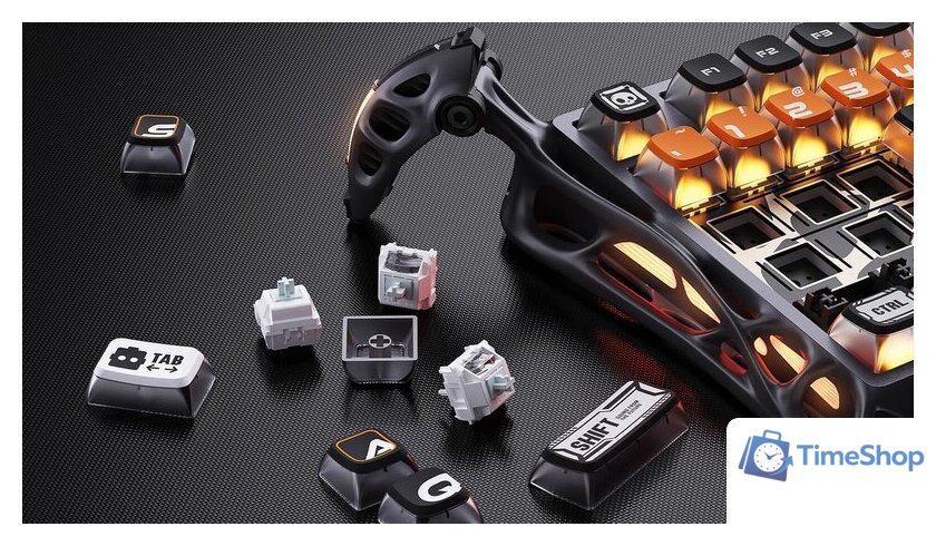 Клавиатура Gravastar Mercury K1 Pro CyberFlare (GravaStar x Kailh Speedy Mint) - Изображение №5 — Интернет-магазин Time-Shop