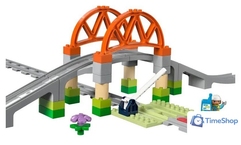 Конструктор LEGO Duplo Железнодорожный мост и пути 10426 - Изображение №2 — Интернет-магазин Time-Shop