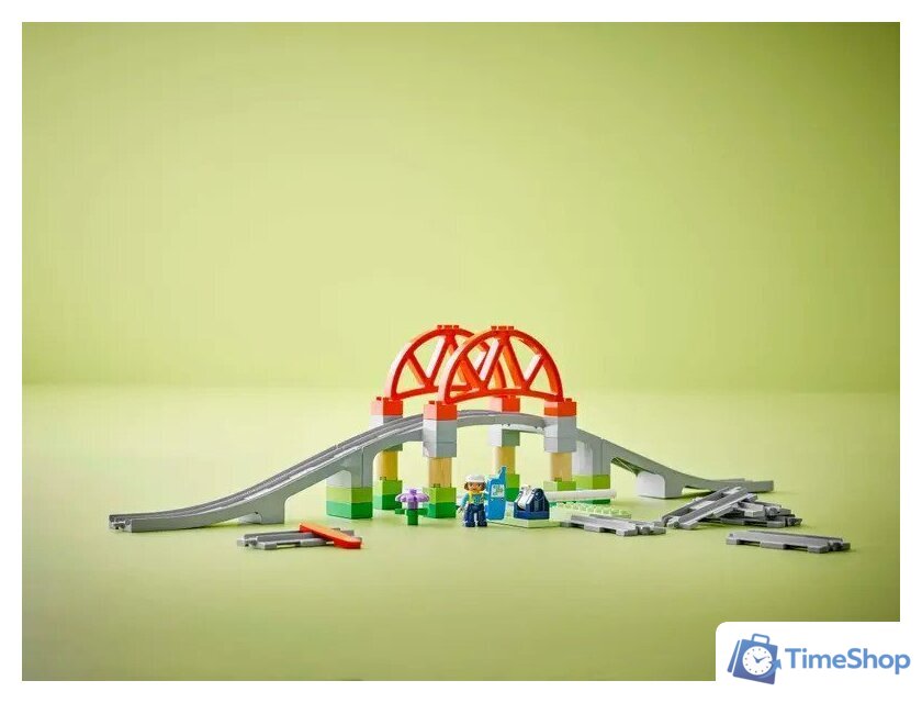 Конструктор LEGO Duplo Железнодорожный мост и пути 10426 - Изображение №8 — Интернет-магазин Time-Shop