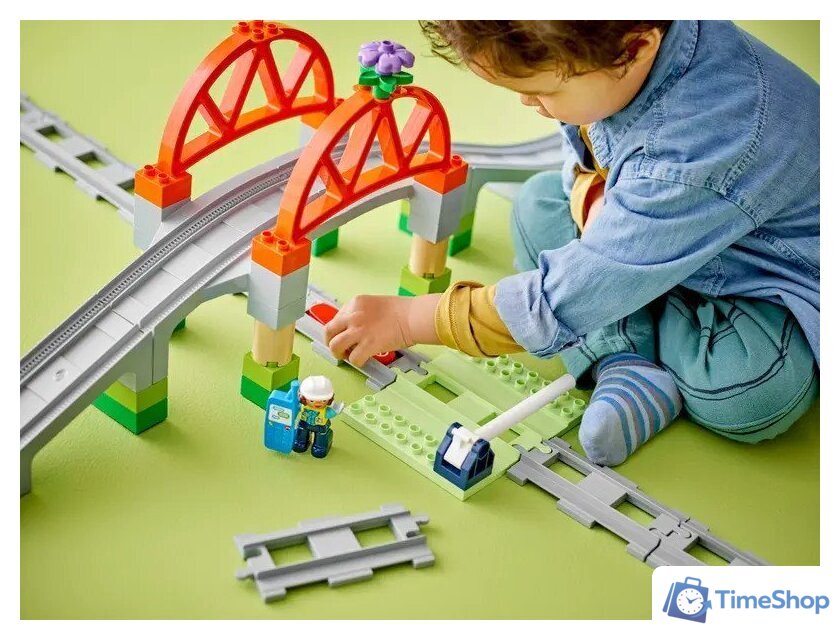 Конструктор LEGO Duplo Железнодорожный мост и пути 10426 - Изображение №6 — Интернет-магазин Time-Shop