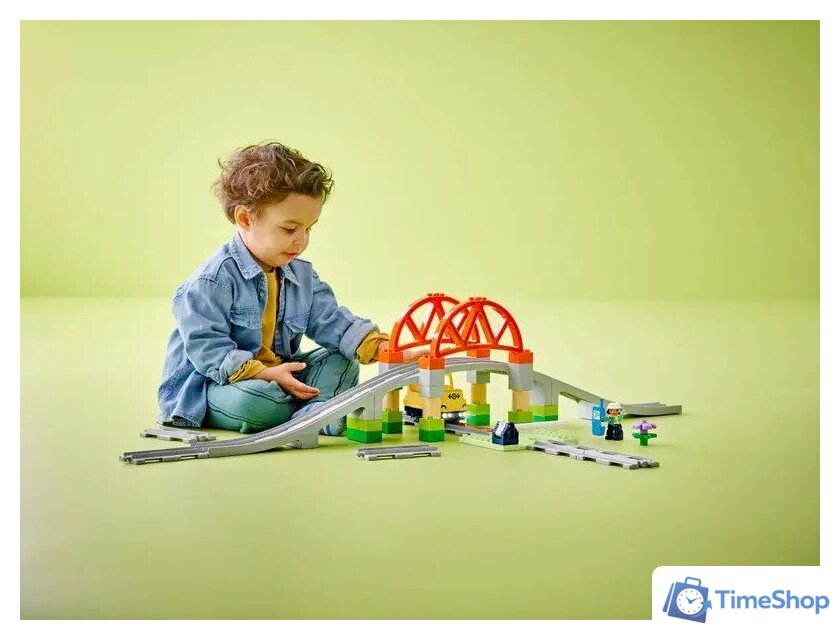 Конструктор LEGO Duplo Железнодорожный мост и пути 10426 - Изображение №5 — Интернет-магазин Time-Shop