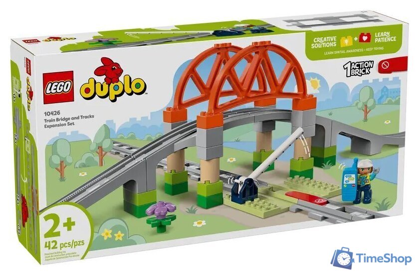 Конструктор LEGO Duplo Железнодорожный мост и пути 10426 - Изображение №1 — Интернет-магазин Time-Shop