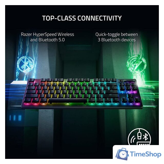 Клавиатура Razer DeathStalker V2 Pro TKL (Razer Low Profile Optical Red, нет кириллицы) - Изображение №8 — Интернет-магазин Time-Shop