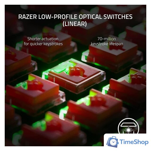 Клавиатура Razer DeathStalker V2 Pro TKL (Razer Low Profile Optical Red, нет кириллицы) - Изображение №7 — Интернет-магазин Time-Shop