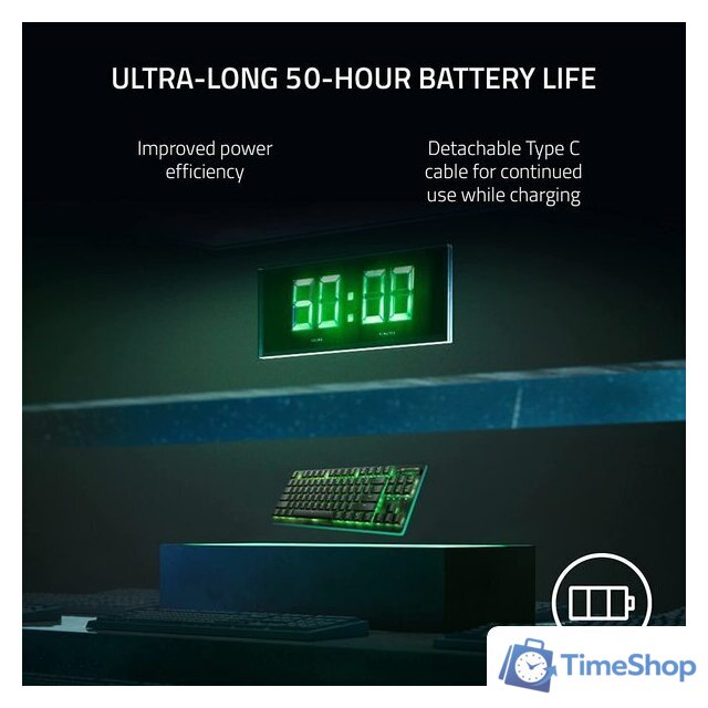 Клавиатура Razer DeathStalker V2 Pro TKL (Razer Low Profile Optical Red, нет кириллицы) - Изображение №9 — Интернет-магазин Time-Shop