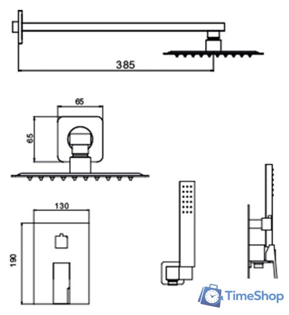 Душевая система  Hansen HL36095-C - Изображение №2 — Интернет-магазин Time-Shop