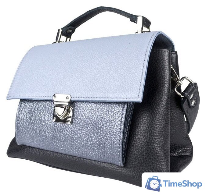 Женская сумка Carlo Gattini Classico Agliano 8036-01 (черный/голубой) - Изображение №1 — Интернет-магазин Time-Shop
