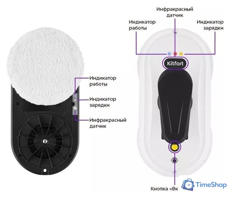 Робот для мытья окон Kitfort KT-5182 - Изображение №7 — Интернет-магазин Time-Shop