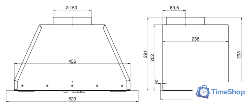 Кухонная вытяжка Elikor Врезной блок Flat 52П-650-К3Д (белый) (939386) - Изображение №2 — Интернет-магазин Time-Shop