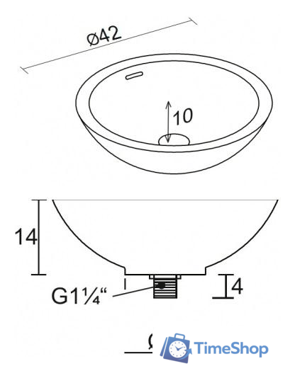 Умывальник Riho Avella F7AN6042421114 - Изображение №3 — Интернет-магазин Time-Shop