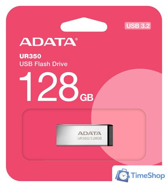 USB Flash ADATA UR350 128GB UR350-128G-RSR/BK - Изображение №1 — Интернет-магазин Time-Shop