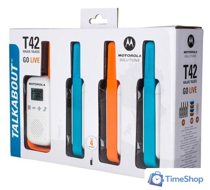 Портативная радиостанция Motorola Talkabout T42 Quad Pack - Изображение №5 — Интернет-магазин Time-Shop