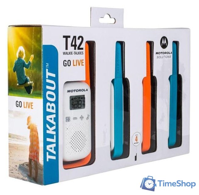 Портативная радиостанция Motorola Talkabout T42 Quad Pack - Изображение №4 — Интернет-магазин Time-Shop