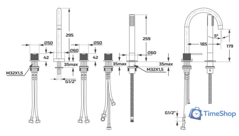 Смеситель Maxonor Pure Life PL1287-8 - Изображение №7 — Интернет-магазин Time-Shop
