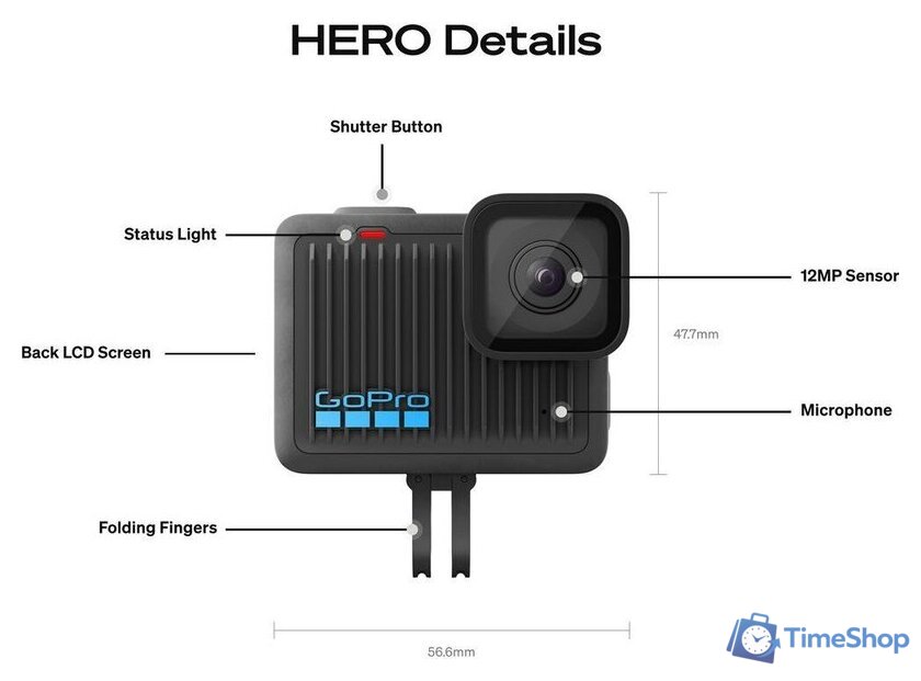 Экшен-камера GoPro HERO Compact 4K - Изображение №7 — Интернет-магазин Time-Shop
