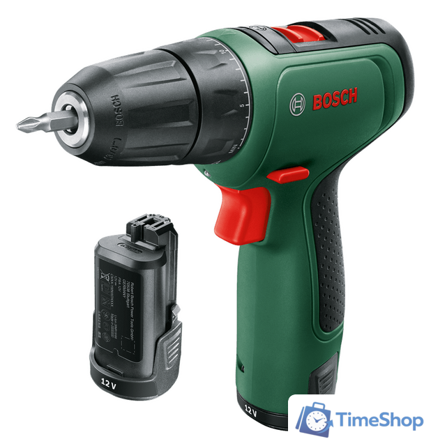 Дрель-шуруповерт Bosch EasyDrill 1200 06039D3007 (с 2-мя АКБ, кейс) - Изображение №2 — Интернет-магазин Time-Shop