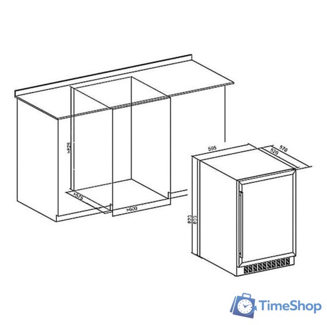 Винный шкаф MAUNFELD MBWC-135S54 - Изображение №2 — Интернет-магазин Time-Shop