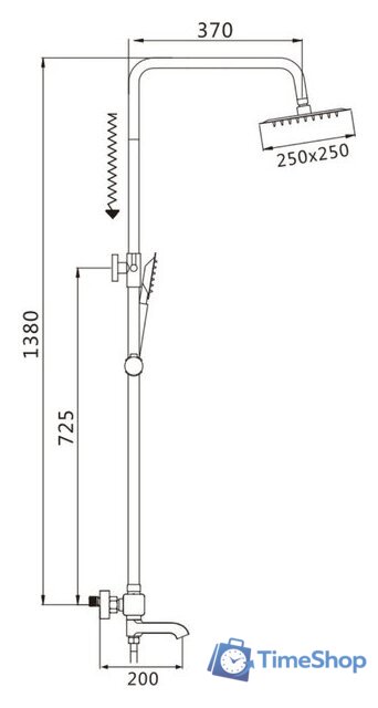 Душевая система  Shevanik S3096 - Изображение №62 — Интернет-магазин Time-Shop