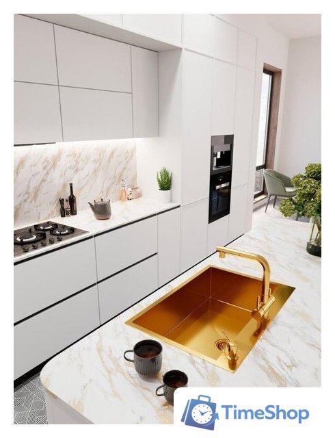 Кухонная мойка Emar EMB-125A PVD Nano Golden - Изображение №2 — Интернет-магазин Time-Shop