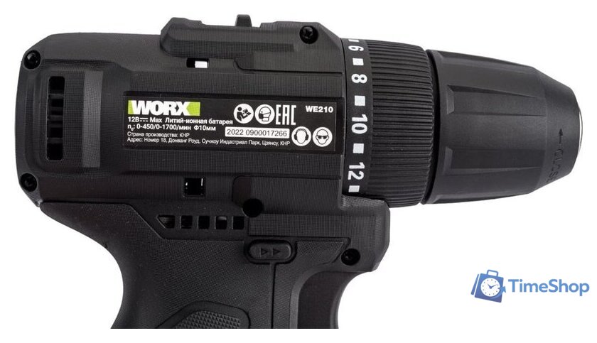 Дрель-шуруповерт Worx Professional WE210.2 (с 2-мя АКБ) - Изображение №4 — Интернет-магазин Time-Shop