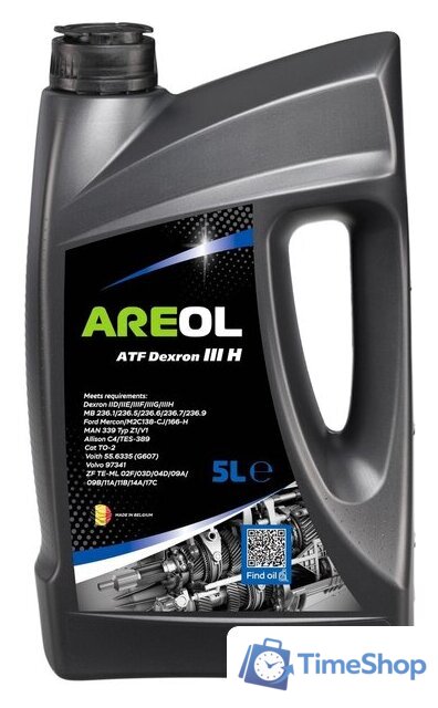 Трансмиссионное масло Areol ATF Dexron III-H 5л - Изображение №1 — Интернет-магазин Time-Shop