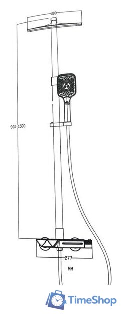 Душевая система  Kern 5094 (черный) - Изображение №3 — Интернет-магазин Time-Shop