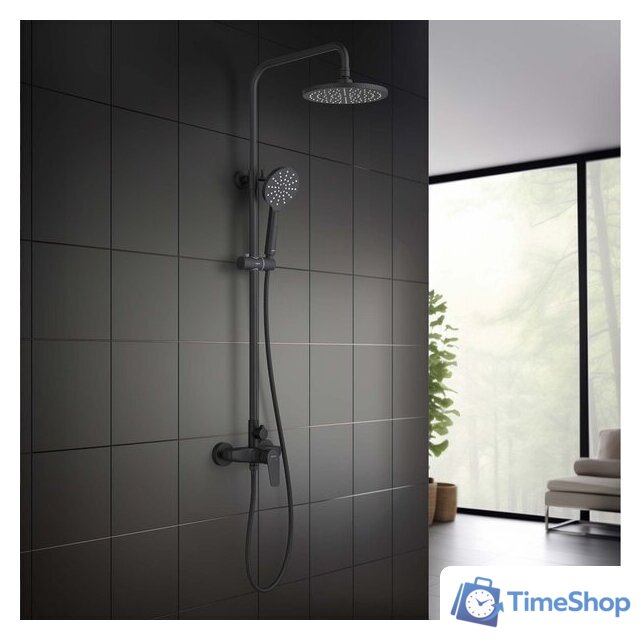 Душевая система  Aquatek Бетта AQ2160MB (черный матовый) - Изображение №6 — Интернет-магазин Time-Shop