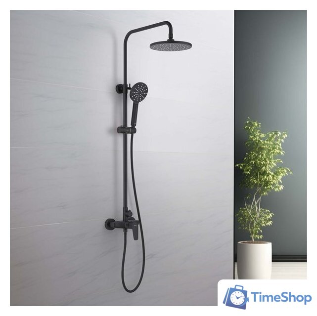 Душевая система  Aquatek Бетта AQ2160MB (черный матовый) - Изображение №7 — Интернет-магазин Time-Shop