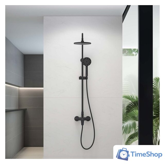 Душевая система  Aquatek Бетта AQ2160MB (черный матовый) - Изображение №8 — Интернет-магазин Time-Shop