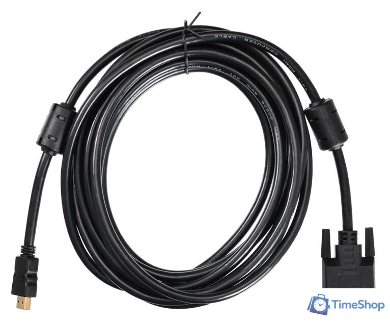 Кабель Buro HDMI-19M-DVI-D-5M - Изображение №2 — Интернет-магазин Time-Shop