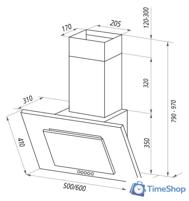 Кухонная вытяжка MAUNFELD Tower C 50 (нержавеющая сталь) - Изображение №9 — Интернет-магазин Time-Shop