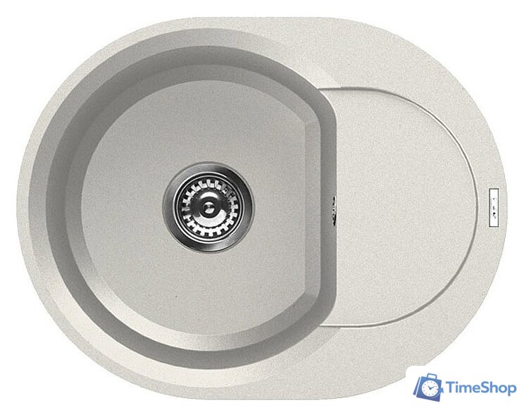 Кухонная мойка Elleci Easy Round 600 Bianco Titano 68 - Изображение №1 — Интернет-магазин Time-Shop