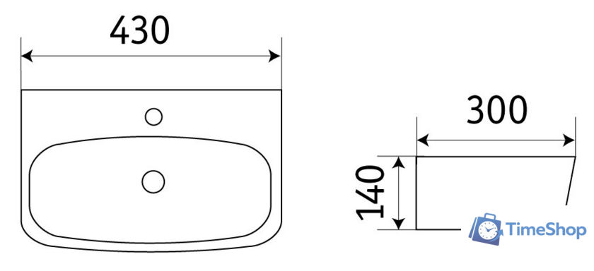 Умывальник CeramaLux 78401 - Изображение №2 — Интернет-магазин Time-Shop