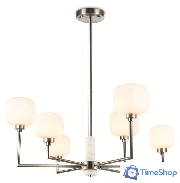 Подвесная люстра Ambrella light LH53001/6 SN/FR (сатин никель/белый матовый) - Изображение №1 — Интернет-магазин Time-Shop