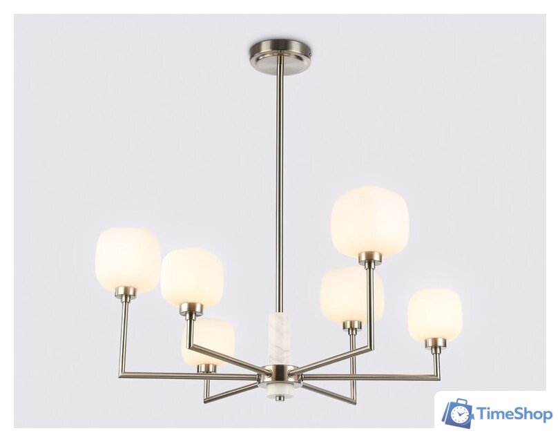 Подвесная люстра Ambrella light LH53001/6 SN/FR (сатин никель/белый матовый) - Изображение №3 — Интернет-магазин Time-Shop