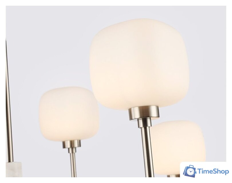 Подвесная люстра Ambrella light LH53001/6 SN/FR (сатин никель/белый матовый) - Изображение №6 — Интернет-магазин Time-Shop