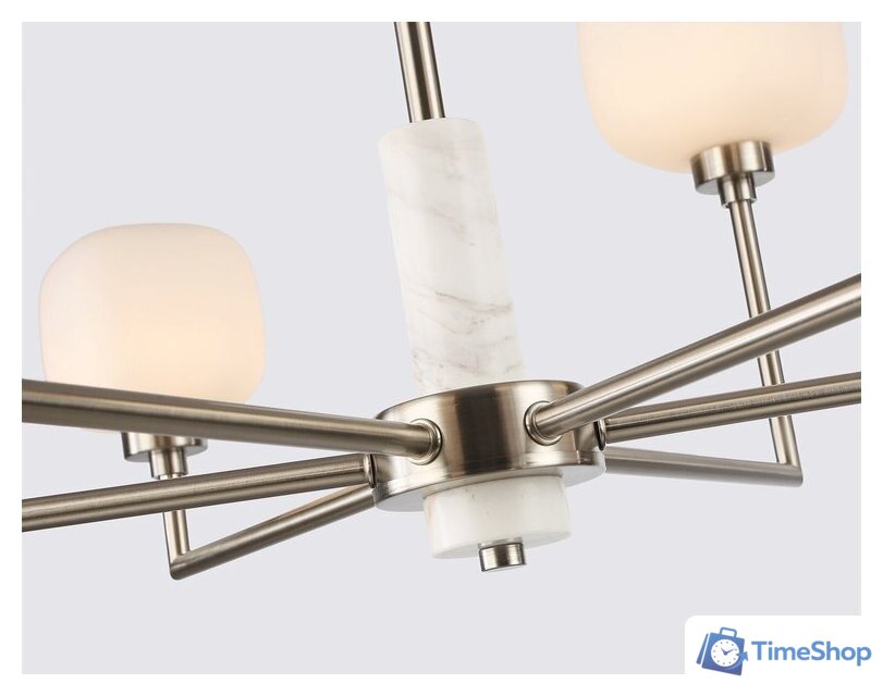 Подвесная люстра Ambrella light LH53001/6 SN/FR (сатин никель/белый матовый) - Изображение №5 — Интернет-магазин Time-Shop