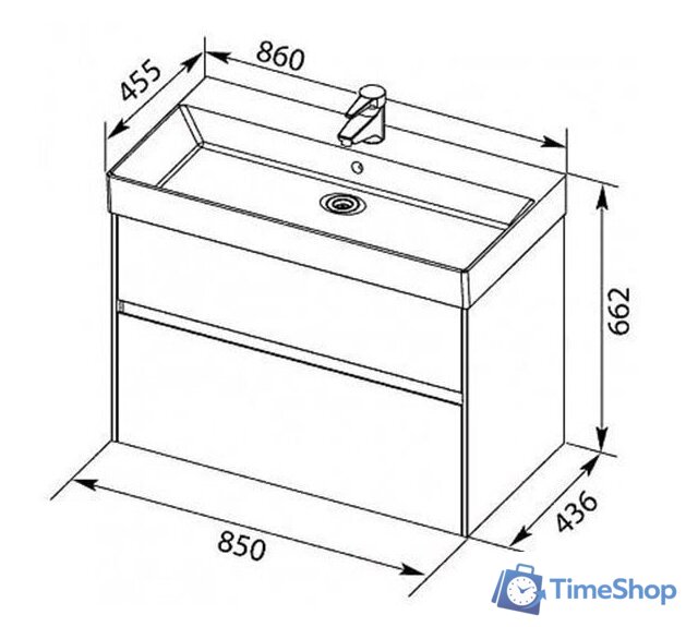  Aquanet Тумба под умывальник Бруклин 85 203960 - Изображение №8 — Интернет-магазин Time-Shop