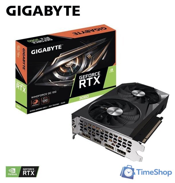 Видеокарта Gigabyte GeForce RTX 3060 Windforce OC 12G GV-N3060WF2OC-12GD - Изображение №4 — Интернет-магазин Time-Shop