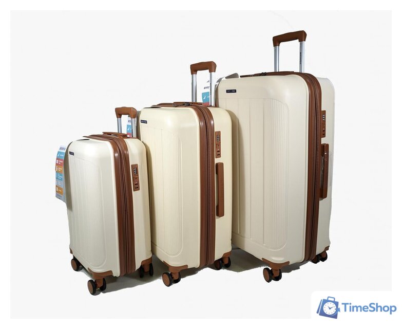 Чемодан-спиннер Mironpan 11197-2 50 см (молочный) - Изображение №2 — Интернет-магазин Time-Shop