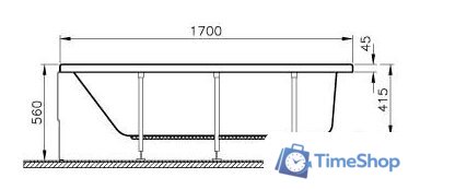 Ванна Vitra Neon 170x70 - Изображение №3 — Интернет-магазин Time-Shop