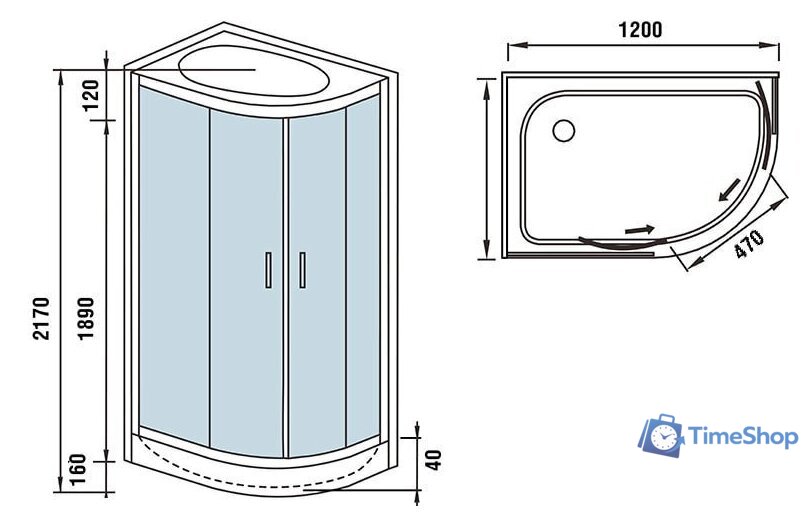 Душевая кабина WeltWasser WW500 Werra 1204 L - Изображение №19 — Интернет-магазин Time-Shop