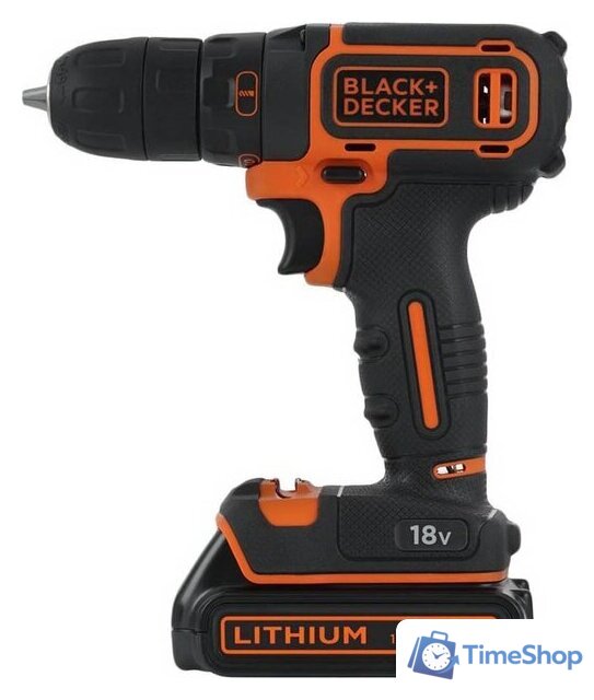 Дрель-шуруповерт Black & Decker BDCDC18B (с 2-мя АКБ, без кейса) - Изображение №3 — Интернет-магазин Time-Shop